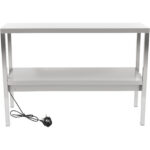 Komerciālais apsildāmais virtuves statīvs 2 līmeņi Nerūsējošais tērauds 1800x335x700mm | Adexa WHESP1803470
