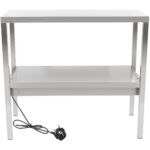 Komerciāla apsildāma virtuves pāreja ar 2 līmeņiem, nerūsējošais tērauds 900x335x700mm | Adexa WHESP903470