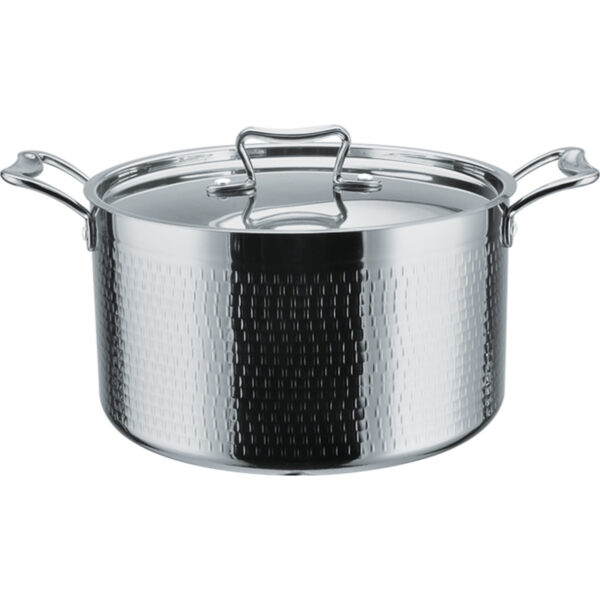 Kalts sautējuma katls ar vāku, trīsslāņu, 260x150mm, 7,9 litri, sudraba | Adexa C0310010S