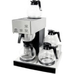 Komerciālā filtra kafijas automāts ar manuālu uzpildi un 3 karstajām plāksnēm | Adexa CBT02