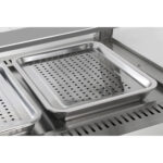 Apsildāms vitrīnas skapis ar 2 līmeņiem, atverams no aizmugures un priekšpuses 1100x655x740mm uz letes | Adexa HW2X3 - Image 6