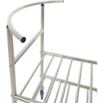 Nerūsējošā tērauda maisīšanas bļodu ratiņi ar bļodu un 2 plauktiem 622x457x838mm | Adexa MBXS002 - Image 5