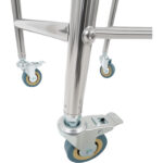 Nerūsējošā tērauda maisīšanas bļodu ratiņi ar bļodu un 2 plauktiem 622x457x838mm | Adexa MBXS002 - Image 4