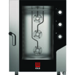 Profesionālais Kombinētais Tvaika Krāsns Elektriskais 10 paplātes GN1/1 & 600x400m Elektromehāniskā Vadība Tiešā Tvaika | Tecnoeka MKF1016S