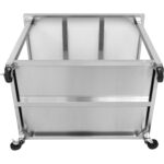 Komerciāls mobilais darba galds ar ritentiņiem, nerūsējošā tērauda apakšējā plaukts 1000x700x900mm | Adexa DWTC70100 - Image 7