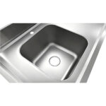 Komerciālais izlietnes skapītis no nerūsējošā tērauda 1000x600x900mm 1 bļoda pa kreisi 3 atvilktnes Aizsargsiena | Adexa DSA601002D3DL - Image 2