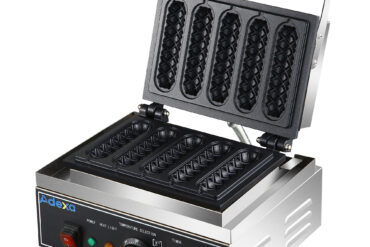 Komerciālais Kukurūzas Suņu Vafeļu Cepējs 1.55kW 5 vafeles Galda virsma | Adexa HX117