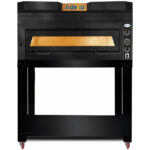 Premium picas krāsns 1 kamera Kapacitāte 6 x 35 cm picas Elektriska Melna priekšpuse | Adexa PEF10570SEB