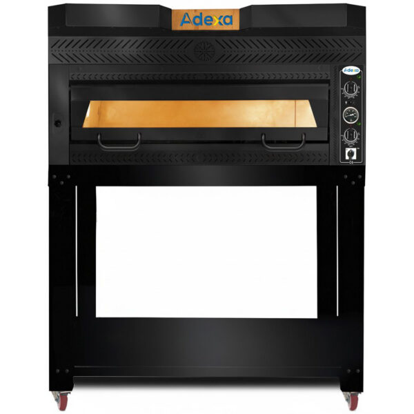 Premium picas krāsns 1 kamera Kapacitāte 6 x 35 cm picas Elektriska Melna priekšpuse | Adexa PEF10570SEB