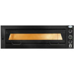 Premium picas krāsns 1 kamera Kapacitāte 6 x 35 cm picas Elektriska Melna priekšpuse | Adexa PEF10570SEB - Image 2