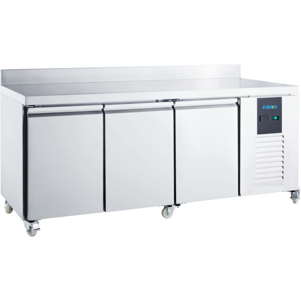 Komerciālais saldētājs ar 3 durvīm GN1/1 aizmugurējo aizsargu | Adexa DRGN3200BT