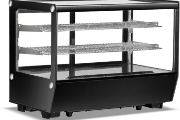 Displeja vitrīnas ledusskapis 160 litri 2 plaukti Melns Plakans priekšējais panelis | Adexa CW160BLACK