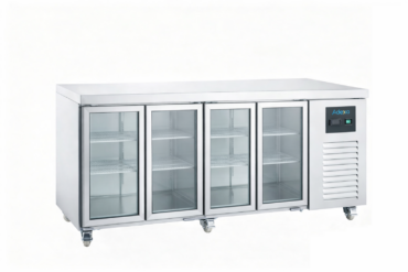 Komerciālais ledusskapja lete ar 4 stikla durvīm GN1/1 | Adexa DRGN4100TNG