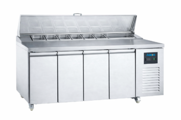 Komerciālais Sagatavošanas Letes Skapis ar 4 Durvīm | Adexa DRSH4400TN