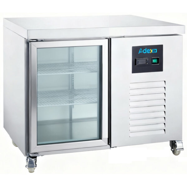 Komerciāls atdzesēts letes skapis ar 1 stikla durvīm GN1/1 | Adexa DRGN1100TNG