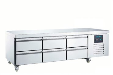 Komerciālais zema saldētavas lete ar 6 atvilktnēm | Adexa DUGN3160BT