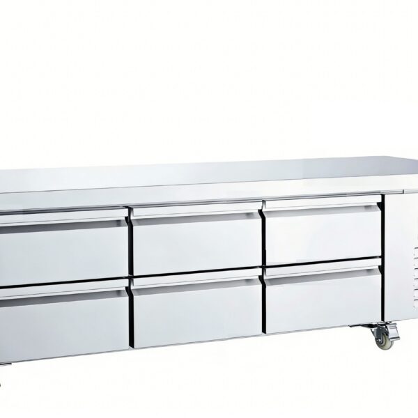 Komerciālais zema saldētavas lete ar 6 atvilktnēm | Adexa DUGN3160BT