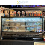 Displeja vitrīnas ledusskapis 200 litri 2 plaukti Melns un nerūsējošā tērauda Plakans priekšpuse | Adexa CW200 - Image 2