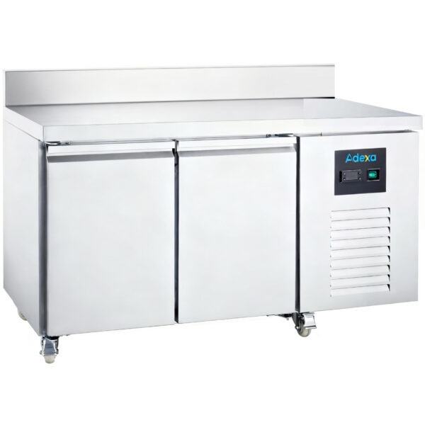 Komerciālais ledusskapja lete ar 2 durvīm GN1/1 aizmugurējo atbalstu | Adexa DRGN2200BT