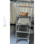 Komerciālais servēšanas/servisa/novākšanas ratiņš no nerūsējošā tērauda 5 līmeņi 860x540x1560mm | Adexa RST5A - Image 2