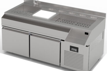 Komerciālais bāra ledusskapis 310 L – 2 atvilktnes ar kokteiļu vienību | Adexa TPG72L2DCT157