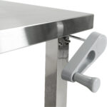 Pacelams nerūsējošā tērauda darba galds 1200x600x700-1000mm ar plakanu apakšējo plauktu | Adexa MCEWB60120 - Image 5