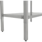 Pacelams nerūsējošā tērauda darba galds 1200x600x700-1000mm ar plakanu apakšējo plauktu | Adexa MCEWB60120 - Image 6